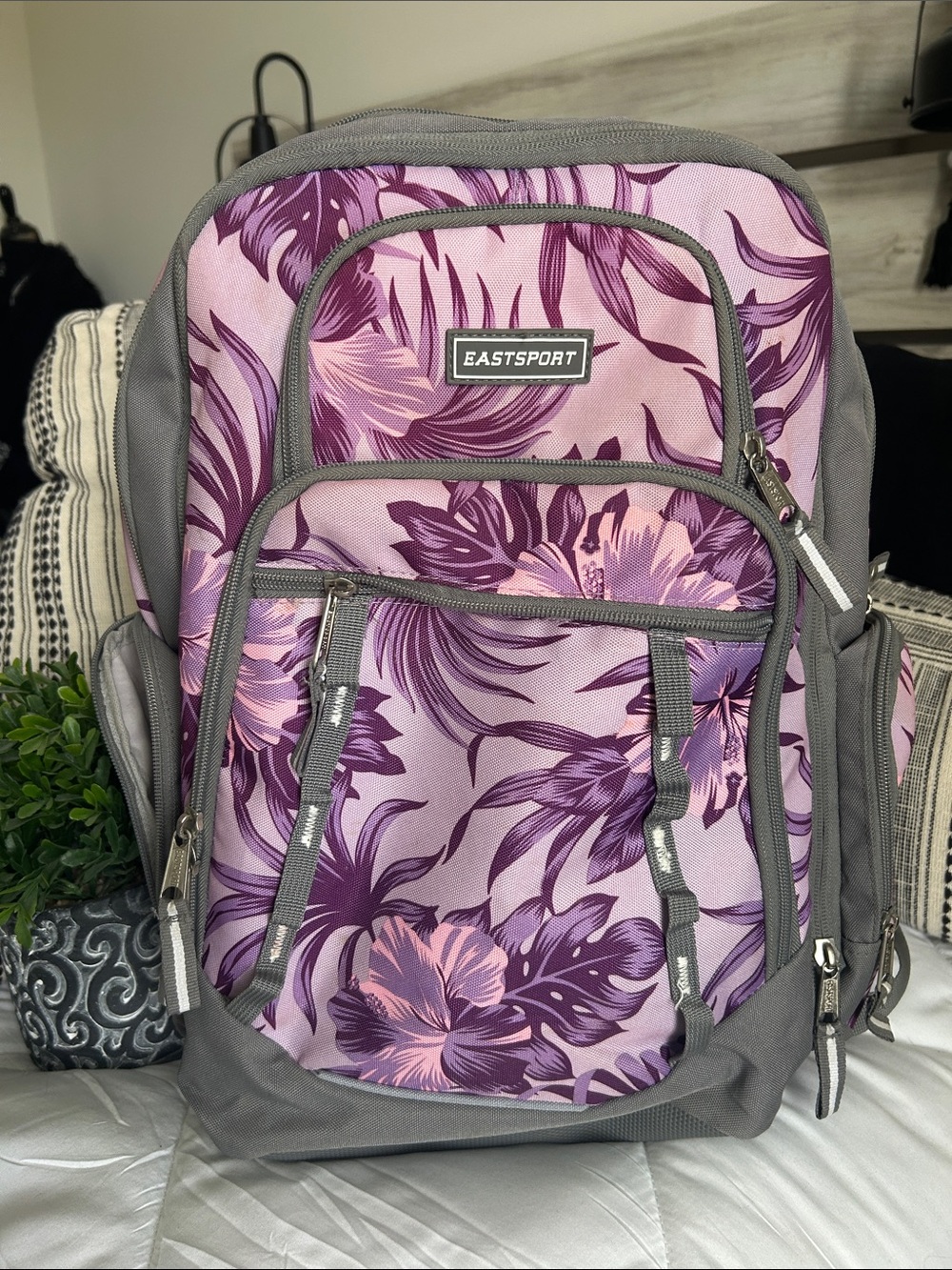Eastsport Floral Purple Women's Backpack